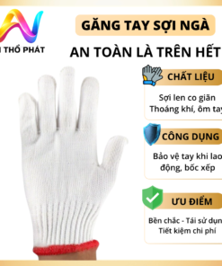 Alternative view of Găng Tay Sợi Ngà Kim 10 – Găng Tay Bảo Hộ Lao Động Co Giãn, Thoáng Khí